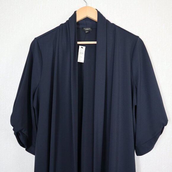 NWT Talbot Navy blue long flyaway Open Cardigan - Picture 3 of 9